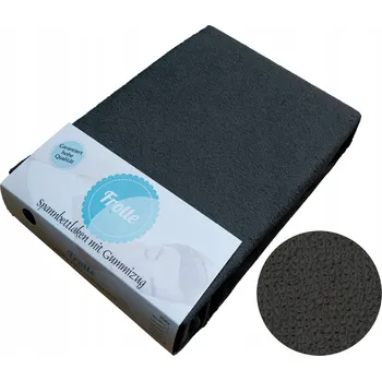 Prostěradlo SILNÉ FROTÉ PROSTĚRADLO S GUMOU 200x200 FROTÉ ČERNÉ