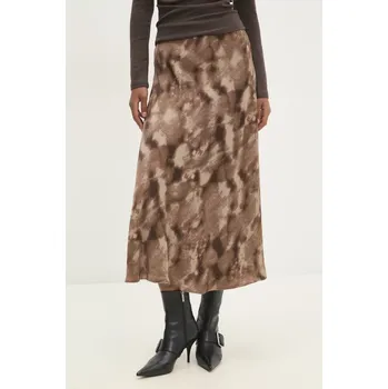 Dámská sukně Sukně Answear.LAB hnědá barva, midi, áčková 410168.tlk 88X, vel. M