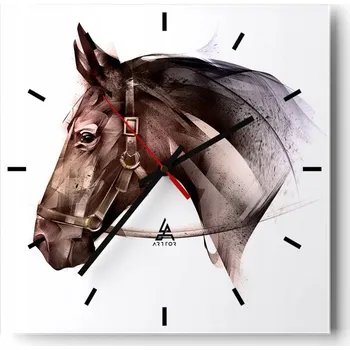 Hodiny Velké nástěnné hodiny 40x40 cm Zvířata Skleněné tiché hodiny