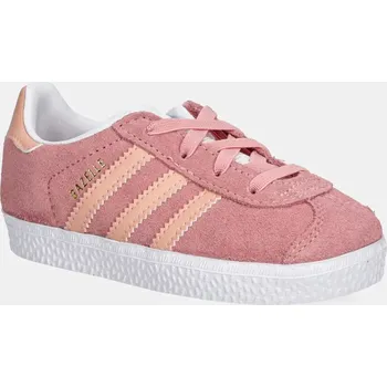 Dívčí tenisky Dětské semišové sneakers boty adidas Originals GAZELLE růžová barva, JP5547 39X, EUR 19