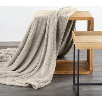 deka Hebká béžová flano deka LORI 70x160 cm