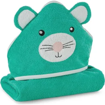 Mentolový dětský ručník s kapucí BABY71 100x100 cm