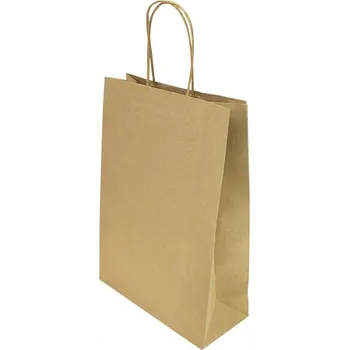 Papírová taška Allbag 240x100x340 mm HNĚDÁ PREMIUM 5 ks