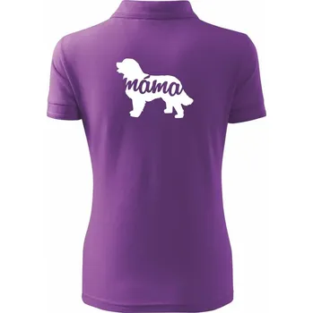 Bernský salašnický pes máma obrys - Polokošile dámská Pique Polo - 2XL ( Fialová )