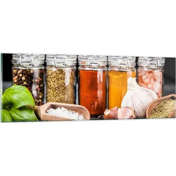 Obraz Obraz na skle do obýváku ložnice 90x30 gastronomie obrazy na zeď sklo