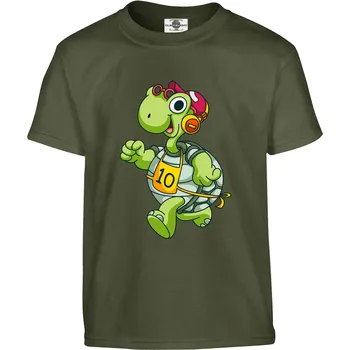 Pánské tričko Tričko Rychlý jako želva Druh: Dětské, Barva: Khaki, Velikost: 122-S