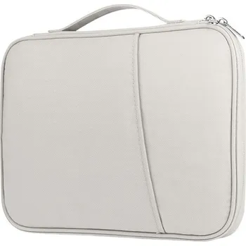 Pouzdro na mobilní telefon Brašna s poutkem a kapsami pro iPad do 11" - béžová