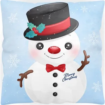 Polštář DEKORAČNÍ POVLEČENÍ NA POLŠTÁŘEK VÁNOČNÍ MOTIV 40x40 cm - POVLEK NA POLŠTÁŘEK S VÁNOČNÍM VZOREM DÁREK
