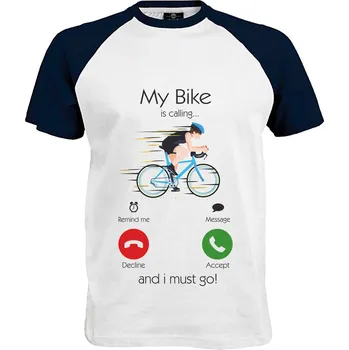 Pánské tričko Tričko My bike is calling... Druh: Pánské, Barva: Navy | Bílá, Velikost: L