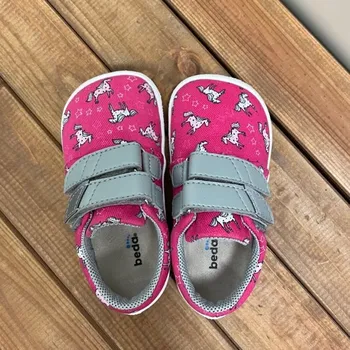 Dívčí obuv Textilní tenisky Beda - Unicorn (BF 0001/TEX/W), Beda Barefoot Velikost: 30