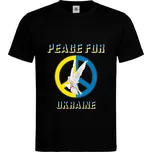 Tričko Peace for Ukraine | Holubice míru Druh: Dětské, Barva: Černá, Velikost: 158-XL