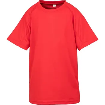 Chlapecké tričko SPIRO Dětské sportovní tričko Aircool Barva: Červená, Velikost: M 122/128