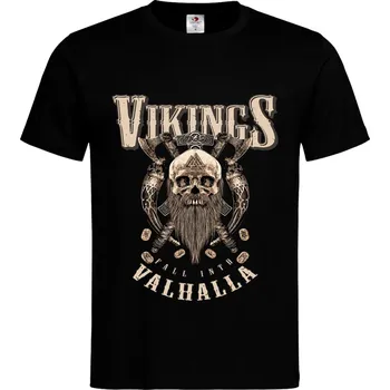 Pánské tričko Tričko Vikings Druh: Pánské, Barva: Černá, Velikost: XL