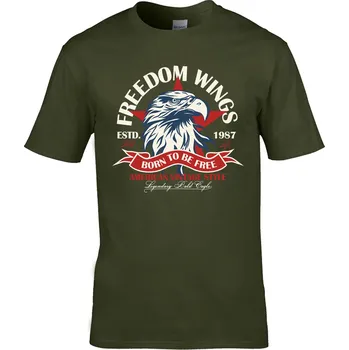 Pánské tričko Tričko Freedom Wings Druh: Pánské, Barva: Khaki, Velikost: S