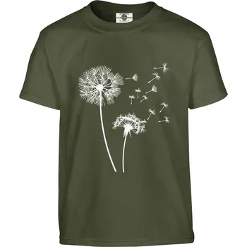 Pánské tričko Tričko Pampelišky Druh: Dětské, Barva: Khaki, Velikost: 146-L