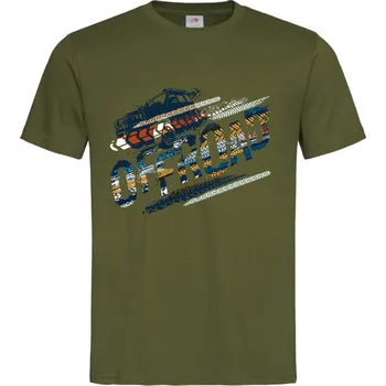 Pánská móda Tričko Off Road Druh: Dětské, Barva: Khaki, Velikost: 146-L