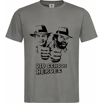 Pánské tričko Tričko Old School Heroes Druh: Pánské, Barva: Břidlice, Velikost: XL