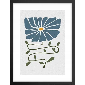 Obraz Obraz plakát v černém rámu do obýváku 30x40 květinový foto plakát na zeď