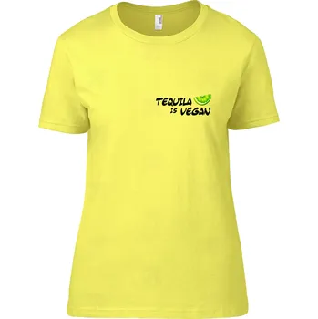 Dámské tričko Tričko Tequila Is Vegan Druh: Dámské, Barva: Světle Zelená, Velikost: S
