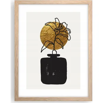 Obraz Obraz plakát v rámu světlý dub do obýváku 30x40 váza foto plakáty na zeď