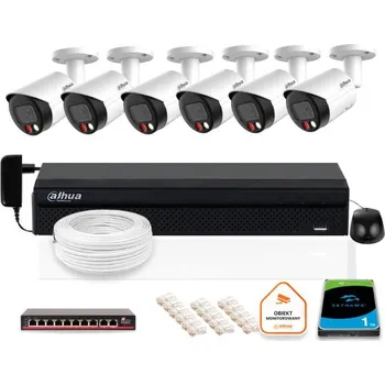 DAHUA IP dohledová sada 6x kamera IPC-HFW2849S-S-IL-0280B 8MPX