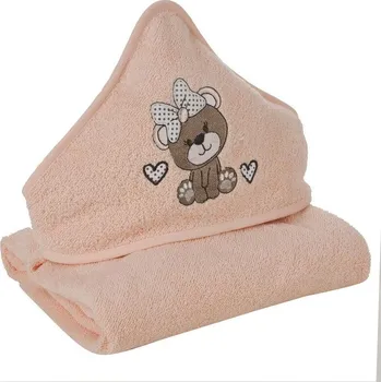 Oranžový dětský ručník s kapucí BABY65 100x100 cm