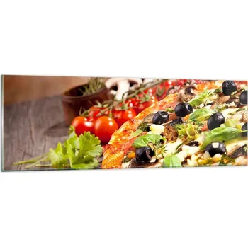 Obraz Obraz na skle do obýváku ložnice 90x30 gastronomie obrazy na zeď sklo