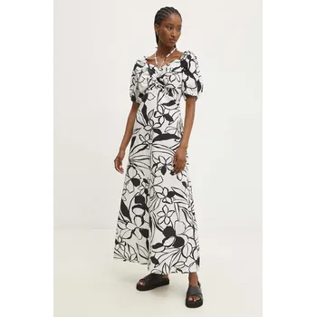 Dámské šaty Bavlněné šaty Answear.LAB černá barva, maxi v3391.fh 99X, vel. S