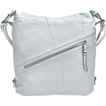 Kabelka Velký světle šedý kabelko-batoh s šikmou kapsou Flopsy