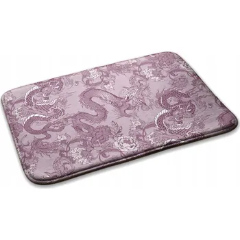 Obraz Moderní protiskluzová předložka do ložnice Draci a květiny 75x45 cm