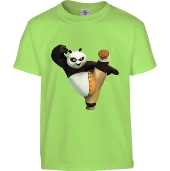 Pánské tričko Tričko Kung-fu Panda Druh: Dětské, Barva: Světle Zelená, Velikost: 158-XL