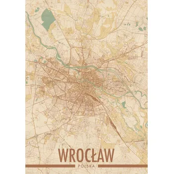 Obraz Plakát Mapa Vratislavi bez rámu 42 x 59,4 cm