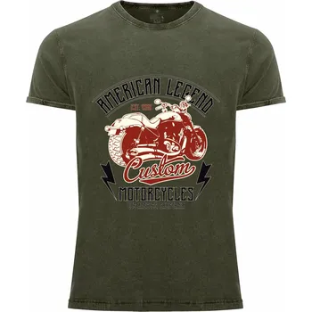Pánské tričko Tričko American legend Druh: Pánské, Barva: Army žíhaná, Velikost: S