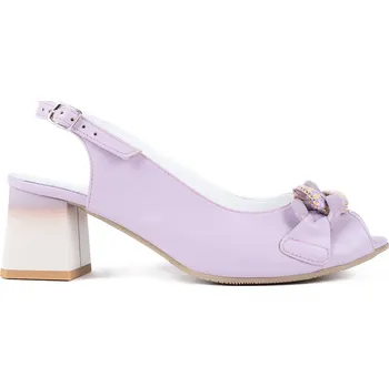 Dámské sandále Dámské fialové sandály Letizia na podpatku Velikost: 39
