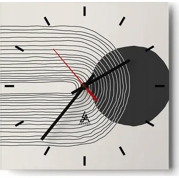 Hodiny Velké nástěnné hodiny 40x40 Abstrakce Skleněné tiché hodiny
