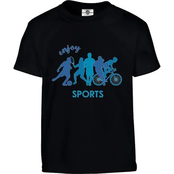 Pánské tričko Tričko Enjoy Sports Druh: Dětské, Barva: Černá, Velikost: 158-XL