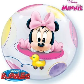 Balónek Qualatex Fóliový balónek bubble Malá Minnie Mouse - 56 cm univerzální