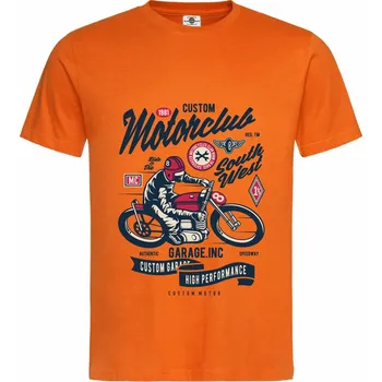 Pánské tričko Tričko Motorclub Druh: Pánské, Barva: Oranžová, Velikost: M