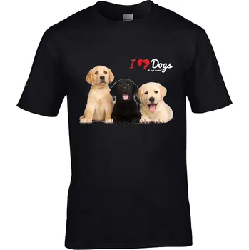 Pánské tričko Tričko I Love Dogs Druh: Pánské, Barva: Černá, Velikost: L