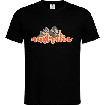 Dámské tričko Tričko Austrálie Druh: Dámské, Barva: Černá, Velikost: M
