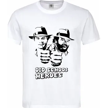 Pánské tričko Tričko Old School Heroes Druh: Pánské, Barva: Bílá, Velikost: M