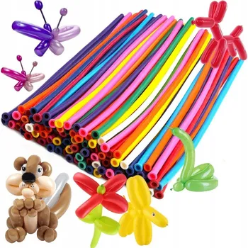 Balónek Modelovací balónky dlouhé úzké na tvarování figurek mečů 100 kusů