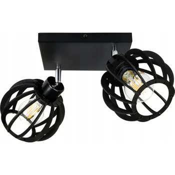 ZÁVĚSNÉ STROPNÍ SVÍTIDLO STROPNÍ SVÍTIDLO LUSTR ČERNÝ LOFT STÍNIDLO DŘEVO NA 2x E27