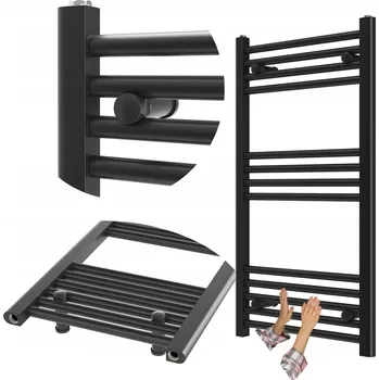 Radiátor Koupelnový radiátor vodní Granitan 344 W 500 x 900 mm černý