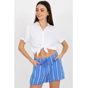 Dámské kraťasy Fresh Made Pruhované krátké šortky modré Velikost: L
