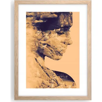 Obraz Obraz plakát v rámu světlý dub do obýváku 30x40 abstrakce plakáty na zeď