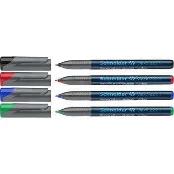 Permanentní popisovač vícebarevný Schneider 4 ks