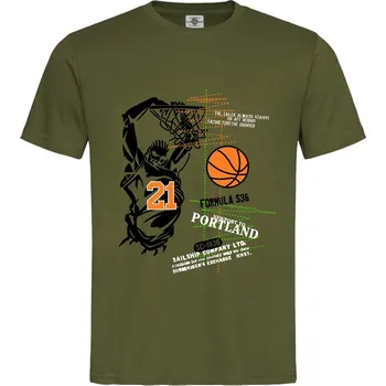 Pánská móda Tričko Newport to Portland Druh: Pánské, Barva: Khaki, Velikost: S