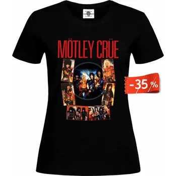 Dámské tričko Tričko Mötley Crüe Druh: Dámské, Barva: Černá, Velikost: XS