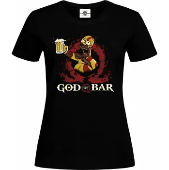 Pánské tričko Tričko God of Bar Druh: Dámské, Barva: Černá, Velikost: XL